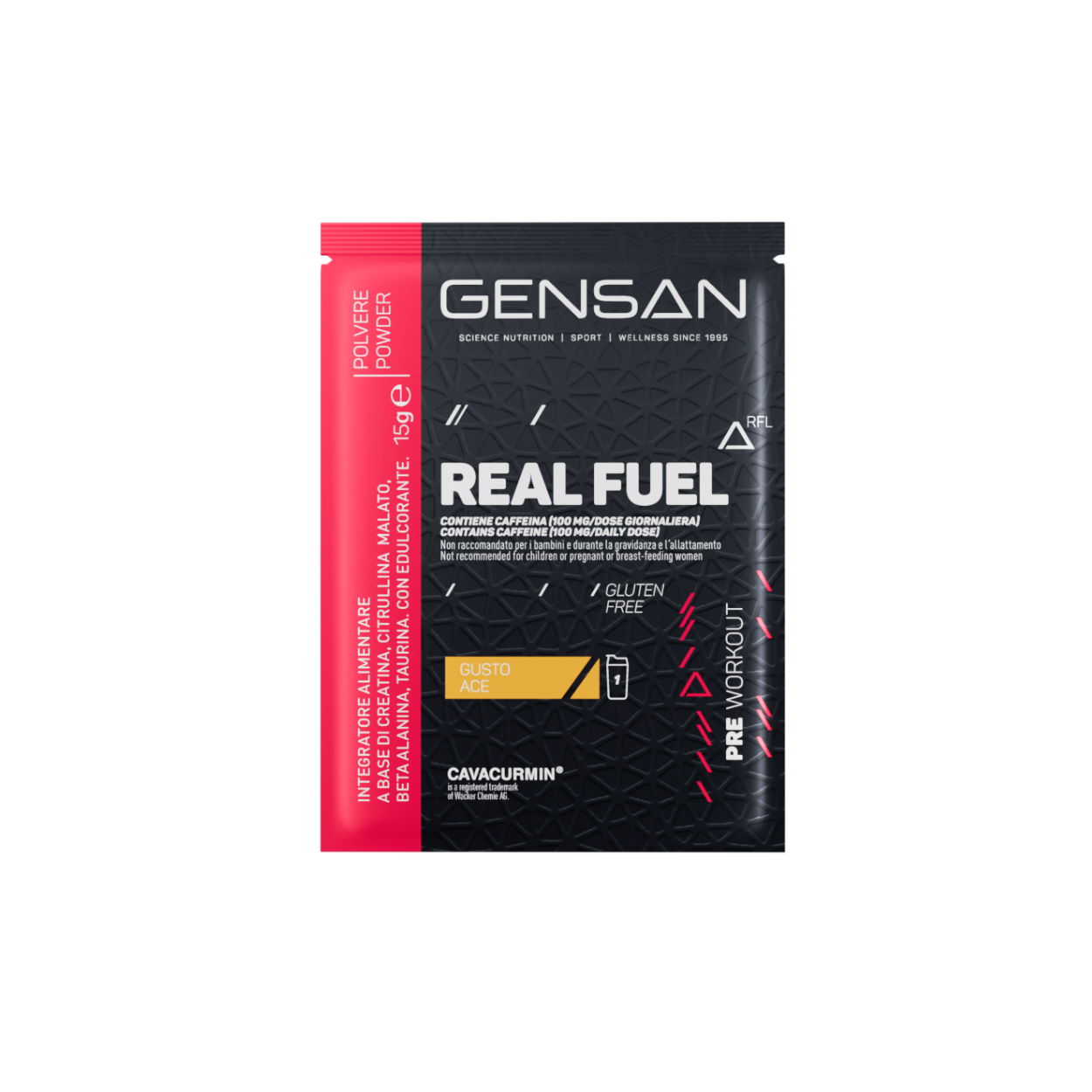 Real Fuel | Pre workout con creatina | Monodose | Gensan