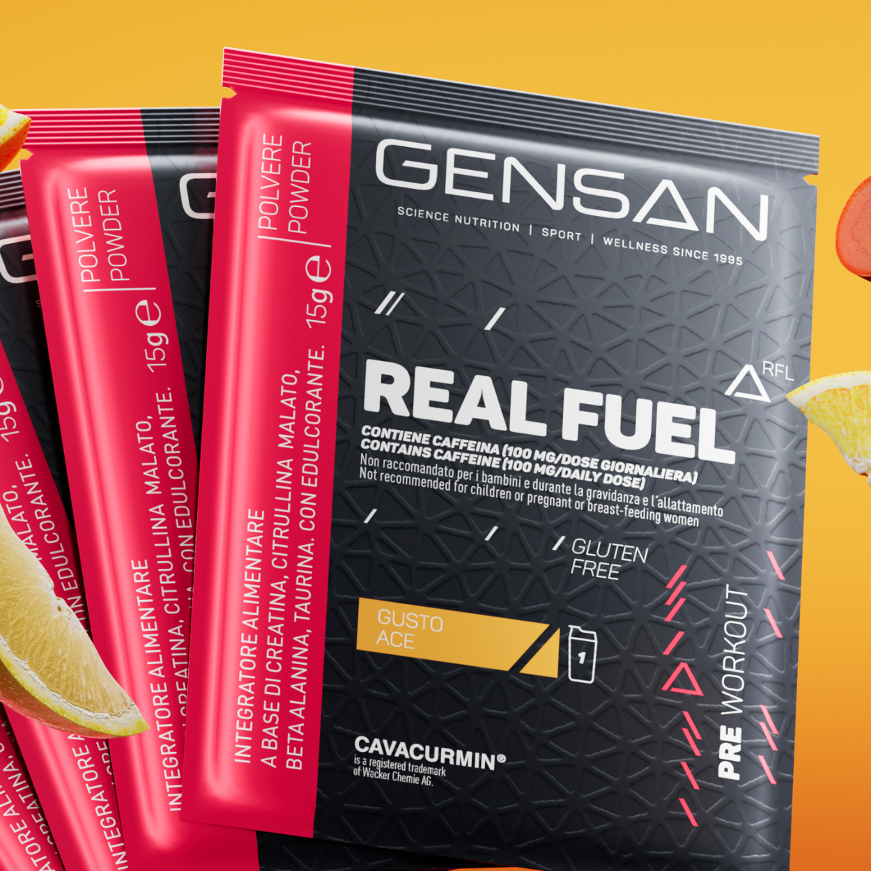 Real Fuel | Pre workout con creatina | Monodose | Gensan